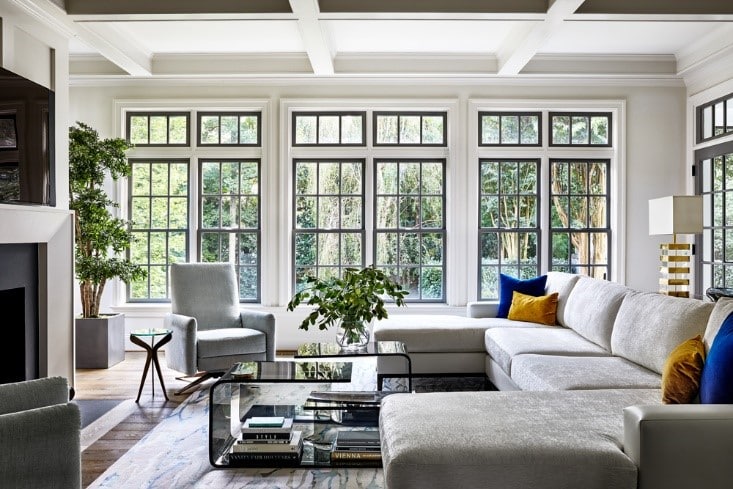 White colored interior of a house with sitting area