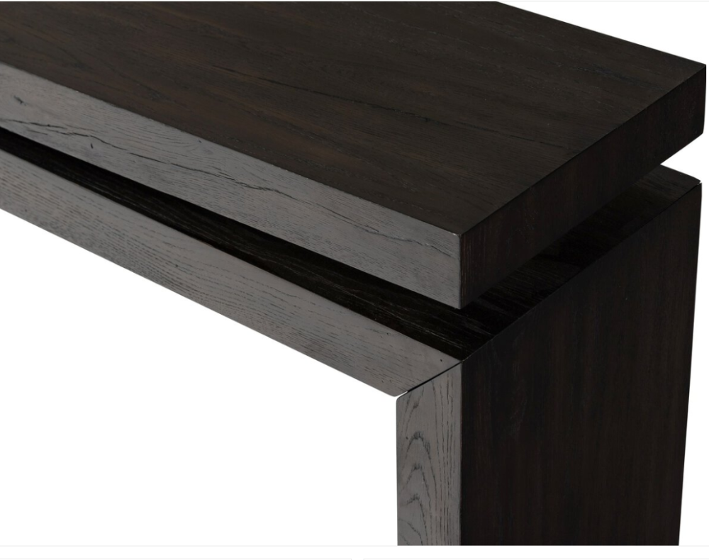 Smoked Black Oak Sofa Table/Console - Image 3