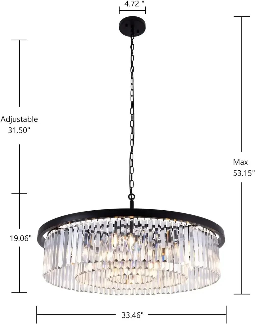 Modern Classic 9 Light Crystal Chandelier - Image 4