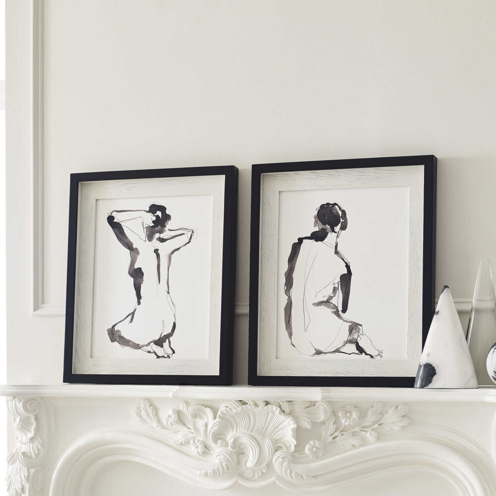 Bathers Framed Prints - Set of 2