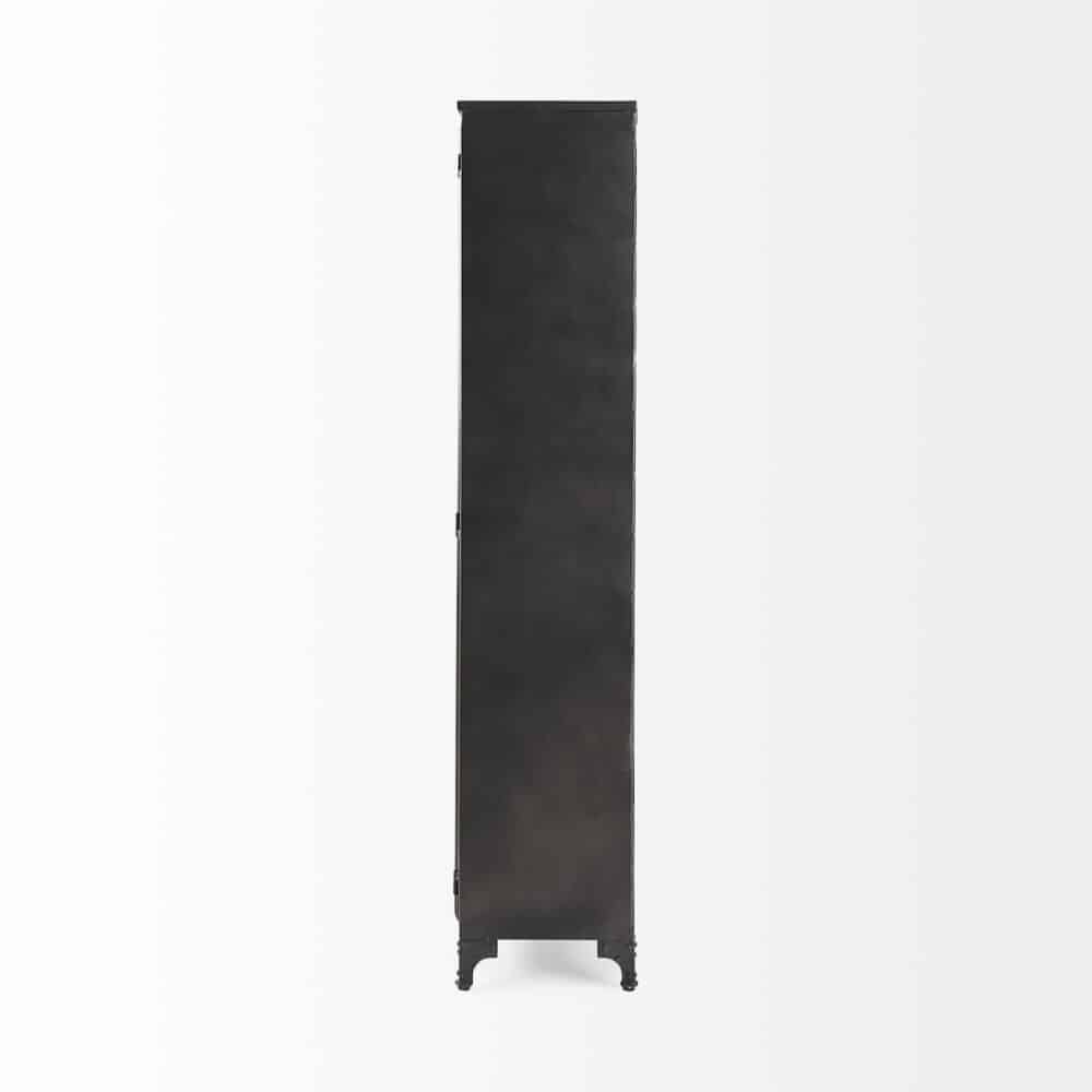 Black Metal With Glass Door Display Cabinet - Image 2