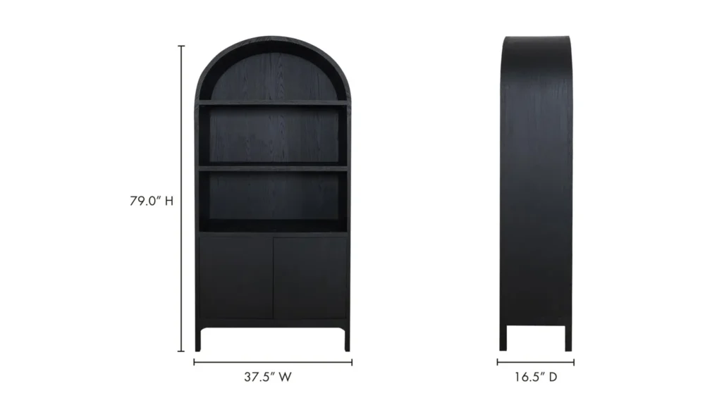 Black Oak Display Cabinet - Image 2