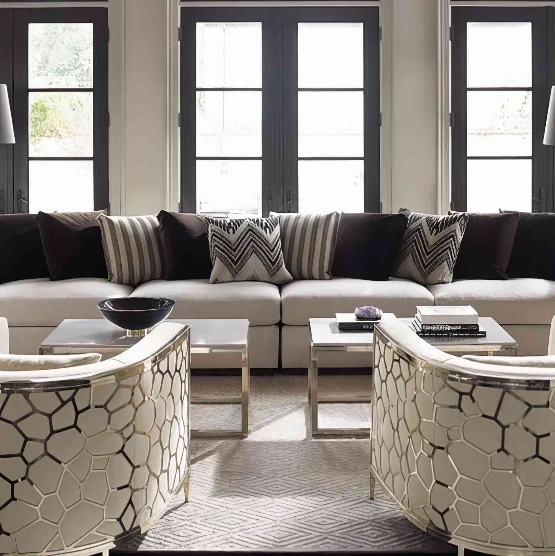 Elegant chair and sofa