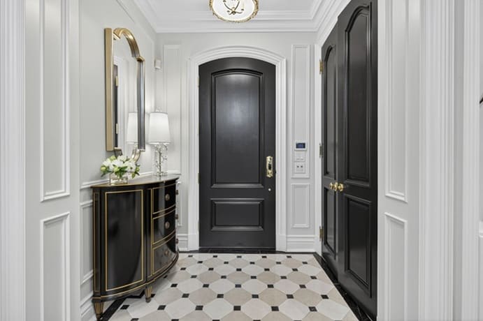 Modern living room interior at 122 Airdrie Road, East York, ON with contemporary furniture and natural lighting