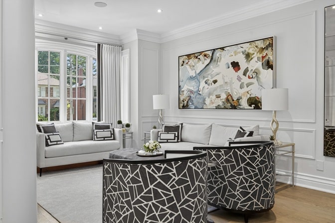 Modern interior design living room by Peacock and Owl