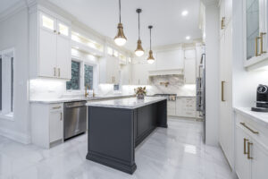 Updated Markham kitchen featuring modern cabinetry, countertops, and appliances