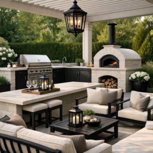 Outdoor kitchen and living space renovation